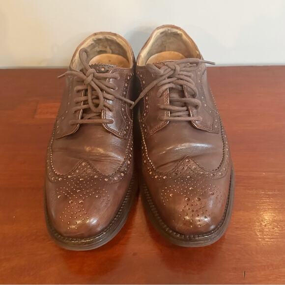 Cole Haan LunarGrand Long Wingtip Brown Derby Shoe Mens Size 8 8M Retro C13738 - Picture 9 of 10